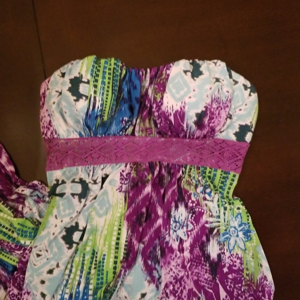 Strapless maxi dress with sweetheart neckline